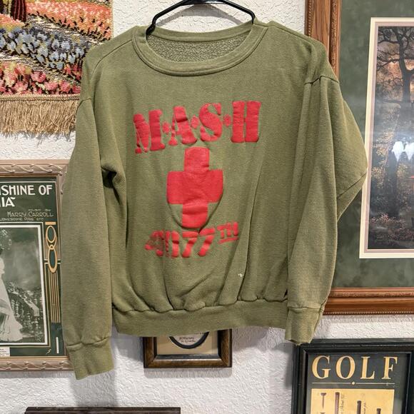 Other - Vintage 1972 RARE MASH Comedy Movie Promo TV Series Green Sweatshirt Size Small